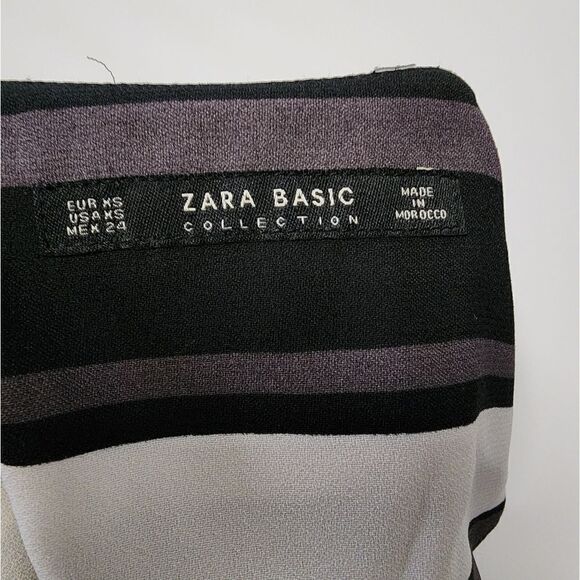 ZARA Ladies womens striped blouse top Size XS - Picture 6 of 6